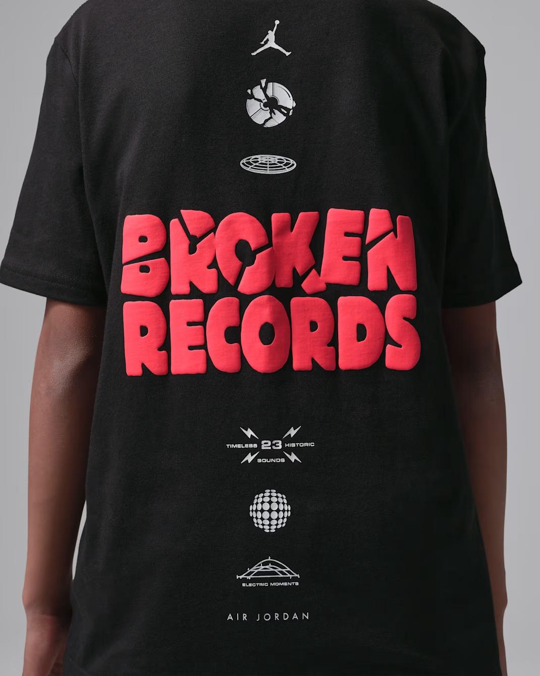 JBD mj broken records tee 95F628 023 JORDAN 