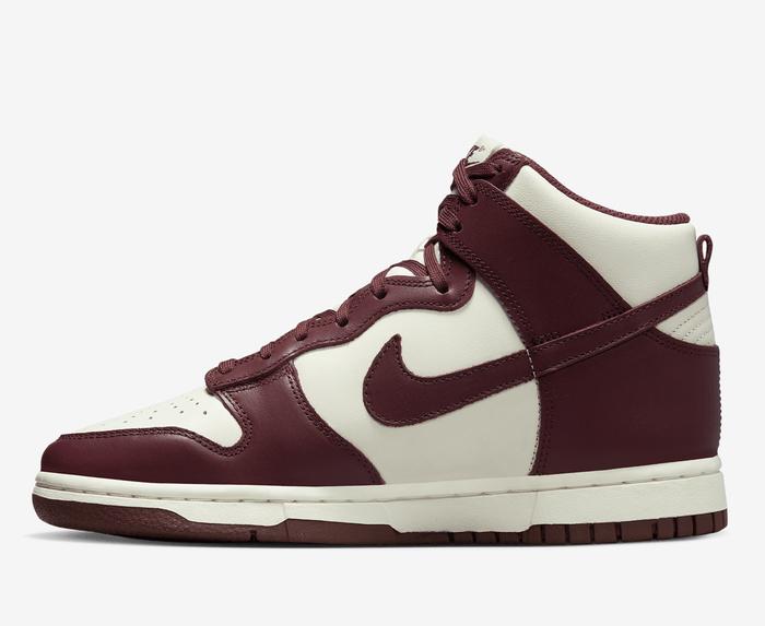 W NIKE DUNK HIGH 'BURGUNDY CRUSH/BURGUNDY CRUSH-SAIL' DD1869 601 NIKE 