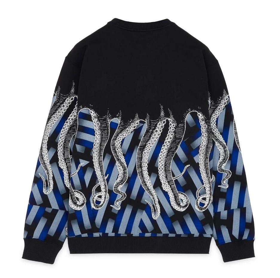 Dazzle Crewneck 22WOSC11 BLK OCTOPUS 