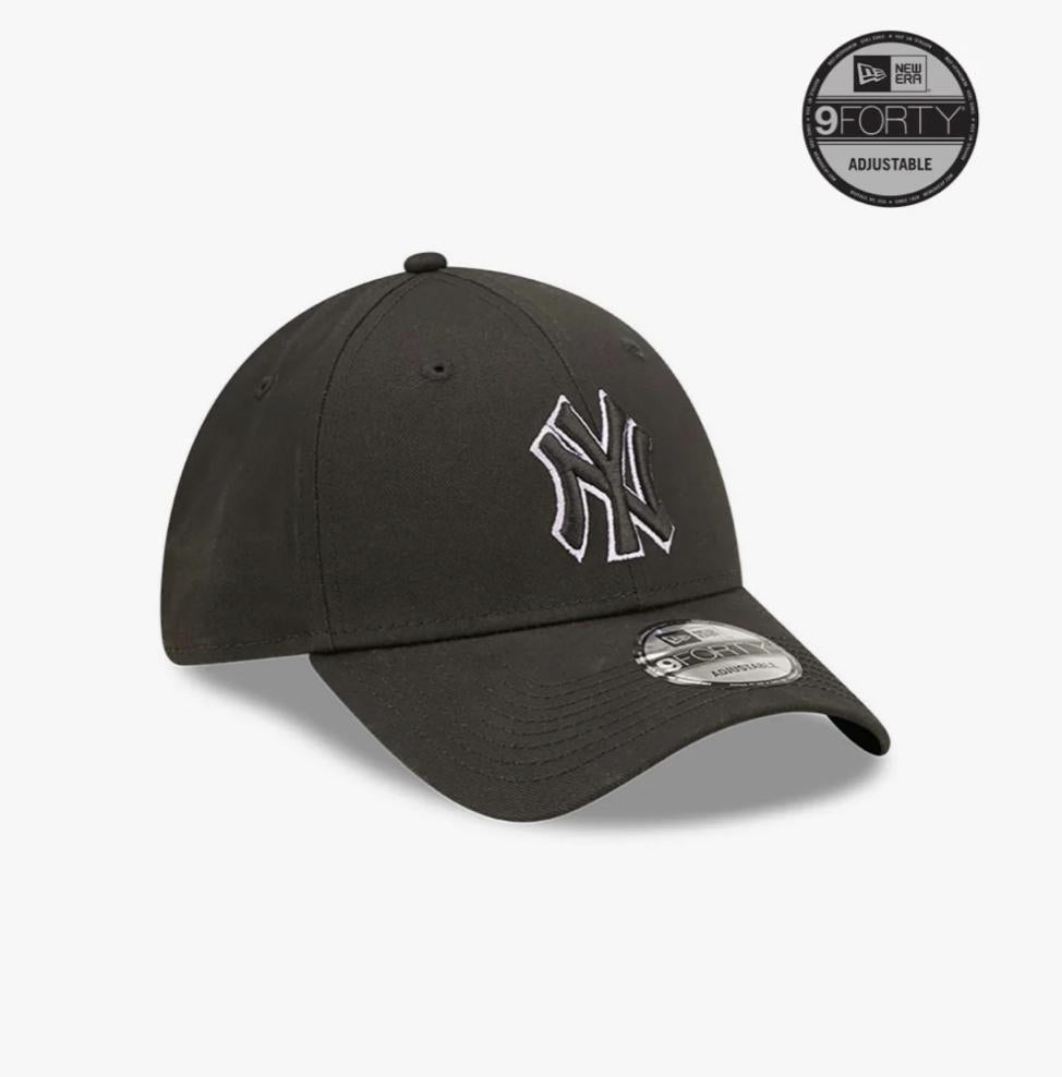 9FORTY NEW YORK YANKEES TEAM OUTLINE CAP 60298628 BLKTPP NEW ERA 