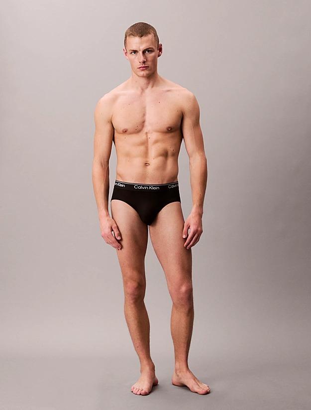 Slip con vestibilità a livello dei fianchi in confezione da 3 - Microfibre Stretch LV00NB4408 UB1 CALVIN KLEIN 