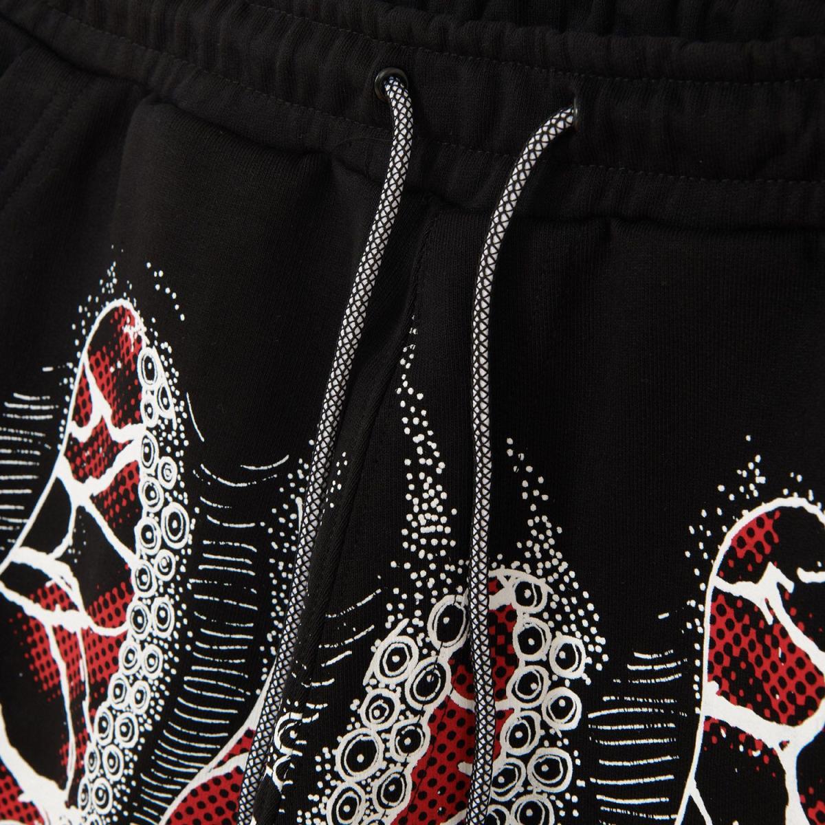 Marble sweatshort 23SOSS60 BLACK OCTOPUS 