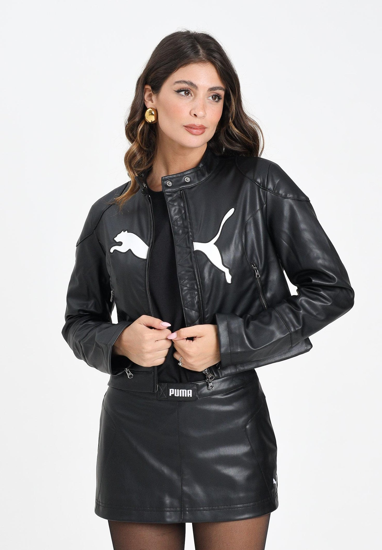 Pleather Racer Jacket 632170 01 PUMA 