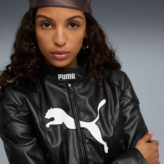 Pleather Racer Jacket 632170 01 PUMA 