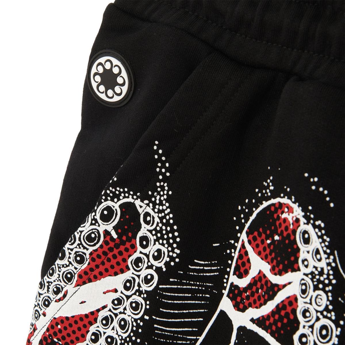 Marble sweatshort 23SOSS60 BLACK OCTOPUS 