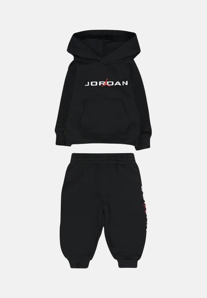 Tuta MJ Baseline Fleece nera da neonato
