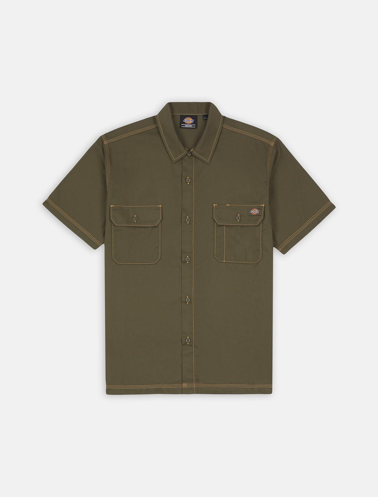 MADRAS SHIRT SS MILITARY GR DK0A4Y7L MGR1 DICKIES 