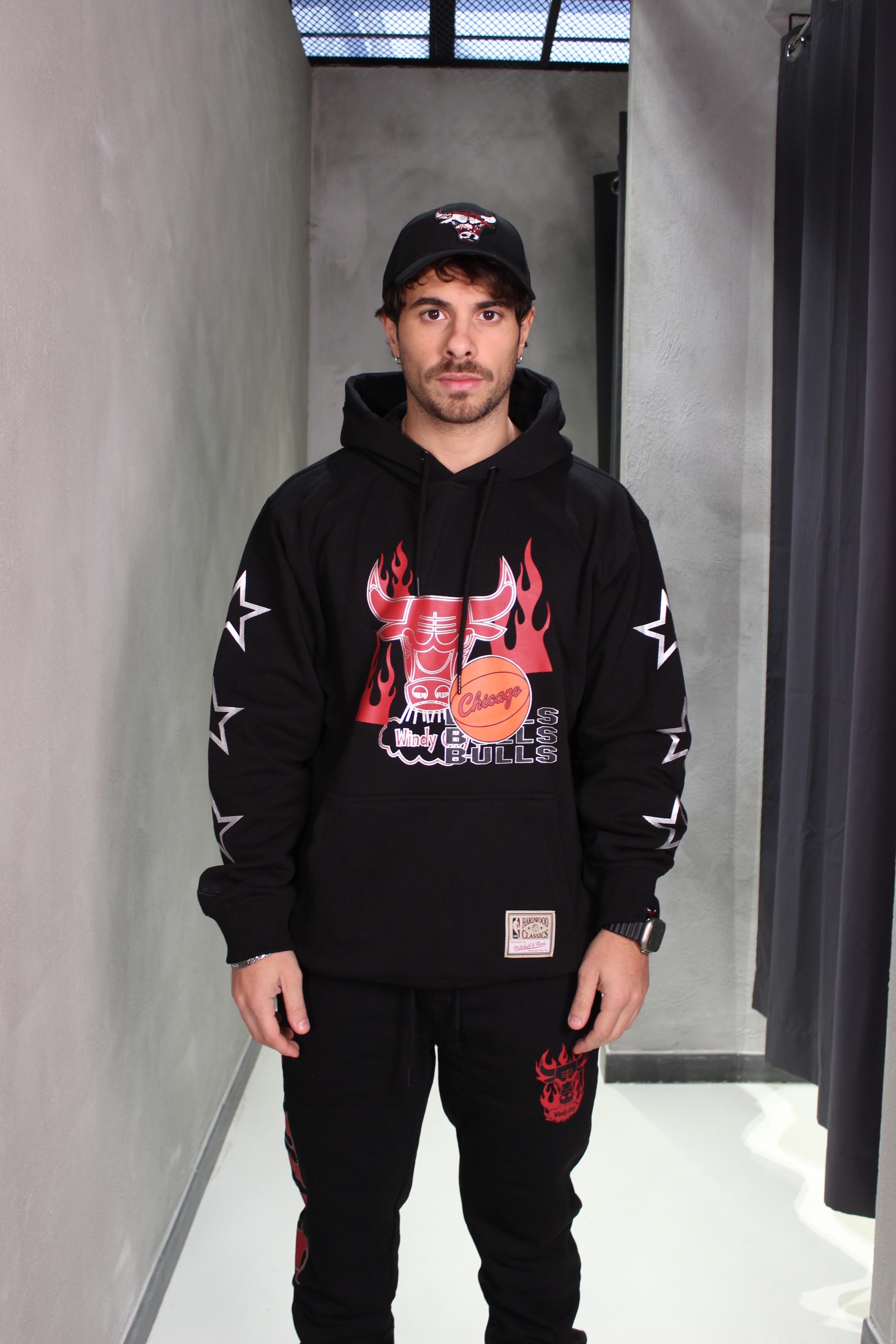 Nba Oversized Hoodie TH8916 CBUBLCK MITCHELL&NESS 