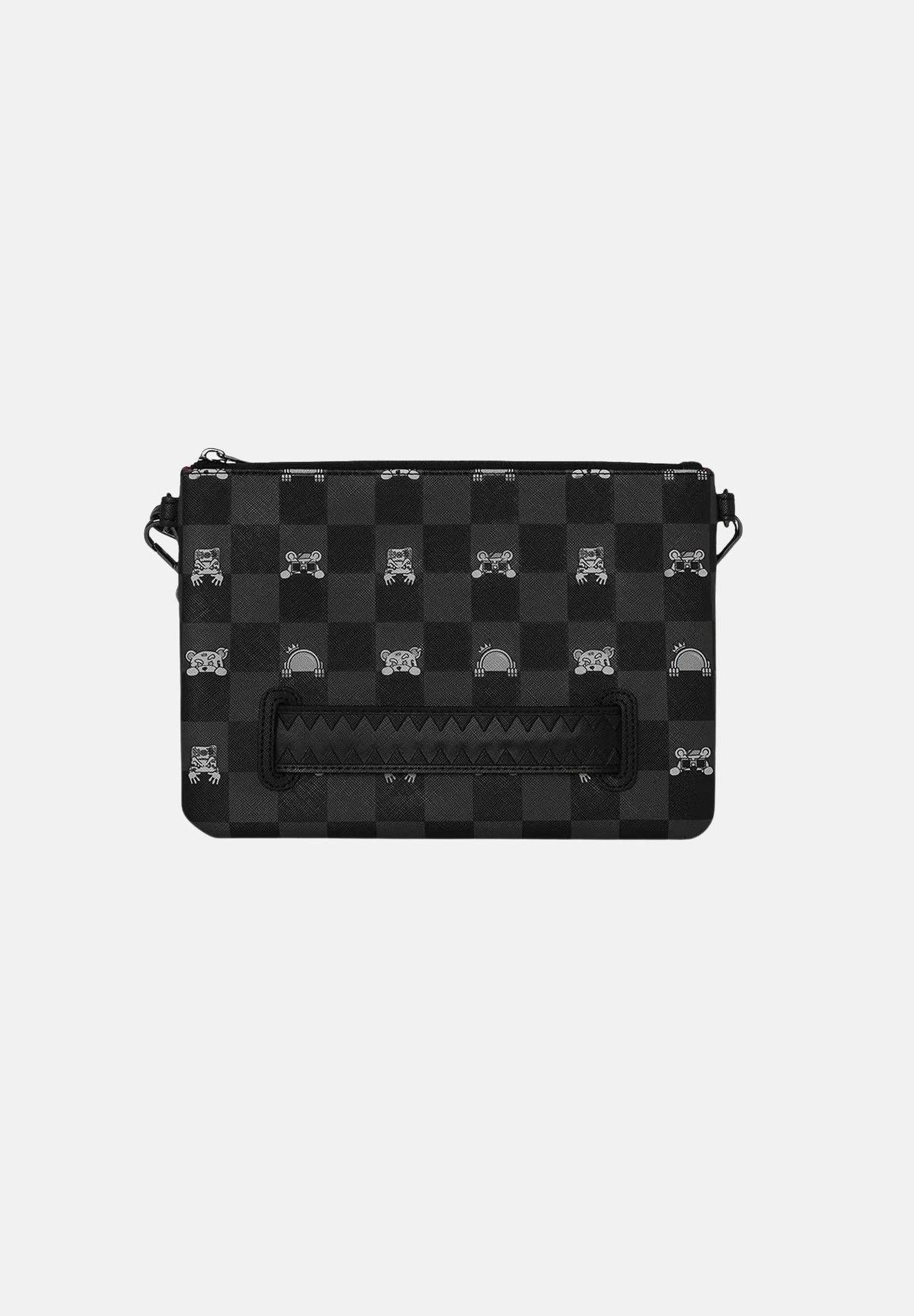 Gray Peeking Character Check CrossB. 910B8915NSZ UNI SPRAYGROUND 