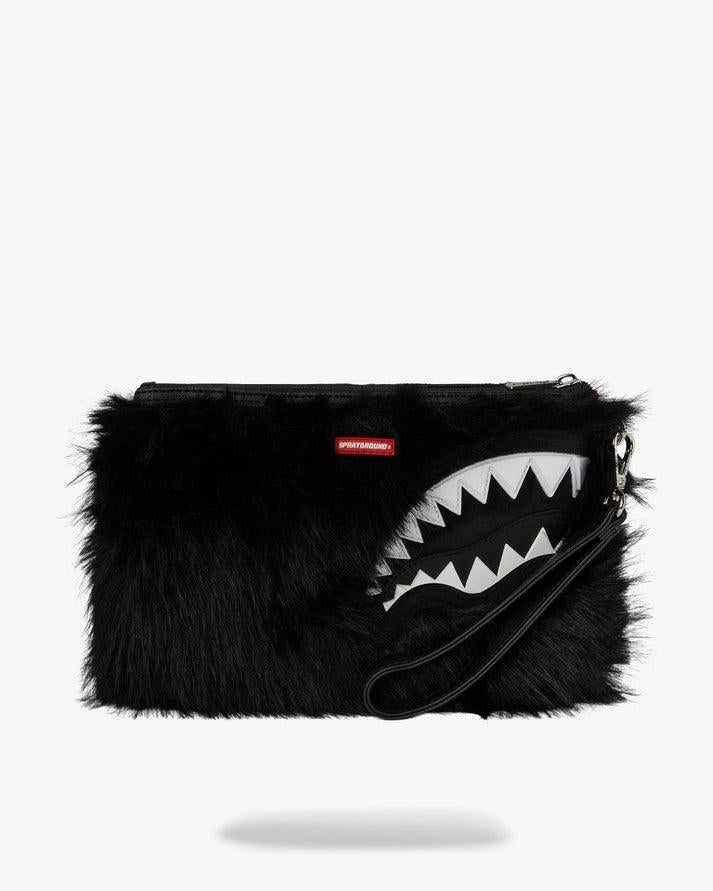 Fur Cray Black Crossover Clutch 910B8214 NSZ SPRAYGROUND 
