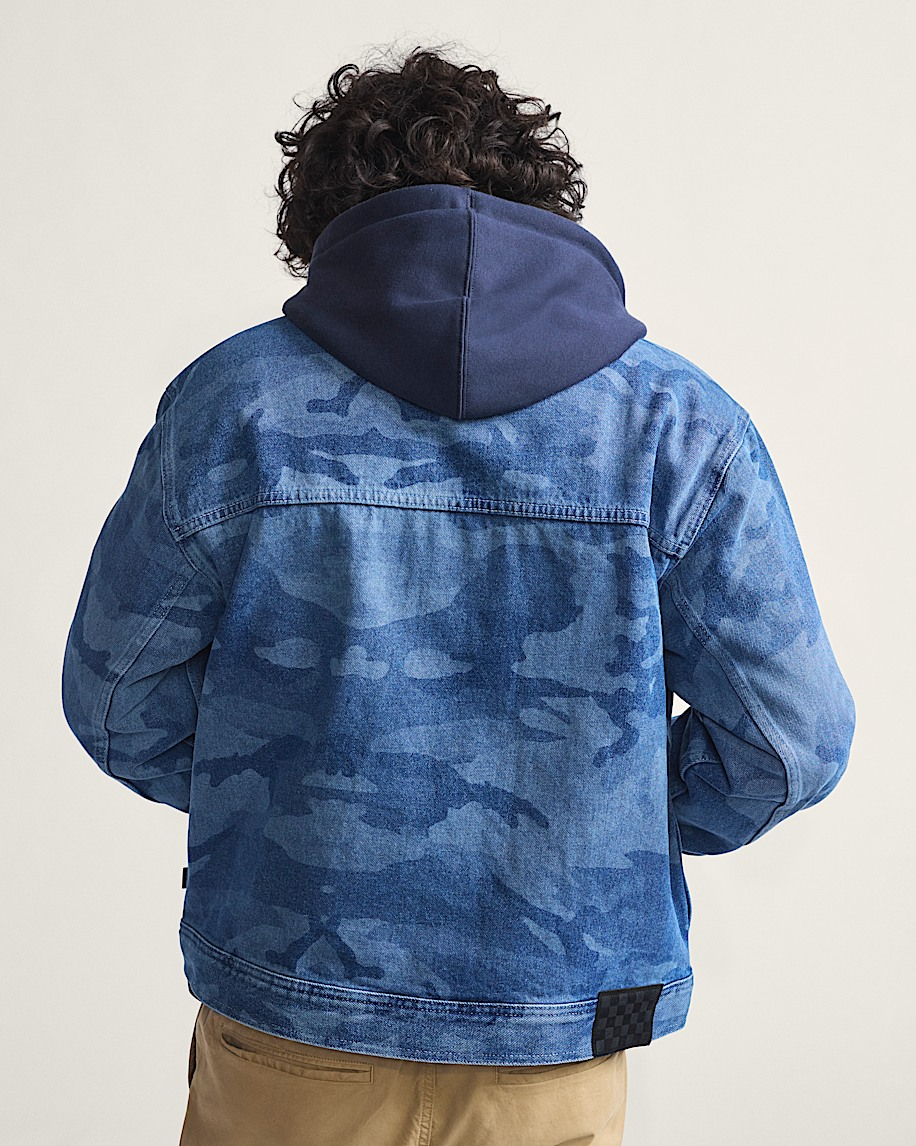 Camo Denim Trucker Jacket VN000P7D CDX1 VANS 
