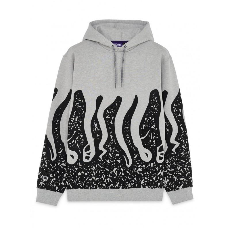 Hoodie Stamp 22WOSH25 LIGHT GREY OCTOPUS 