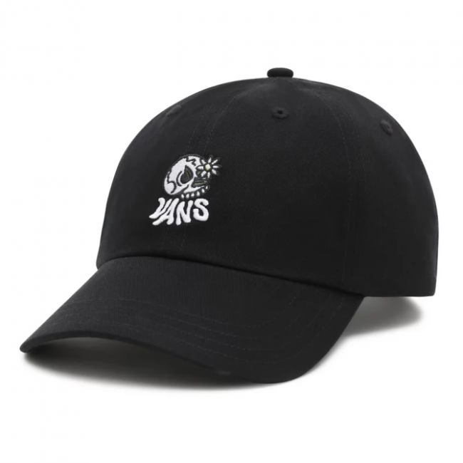 Skull Daze Curved Bill Jockey Hat VN0A7SB5BLK UNI VANS 
