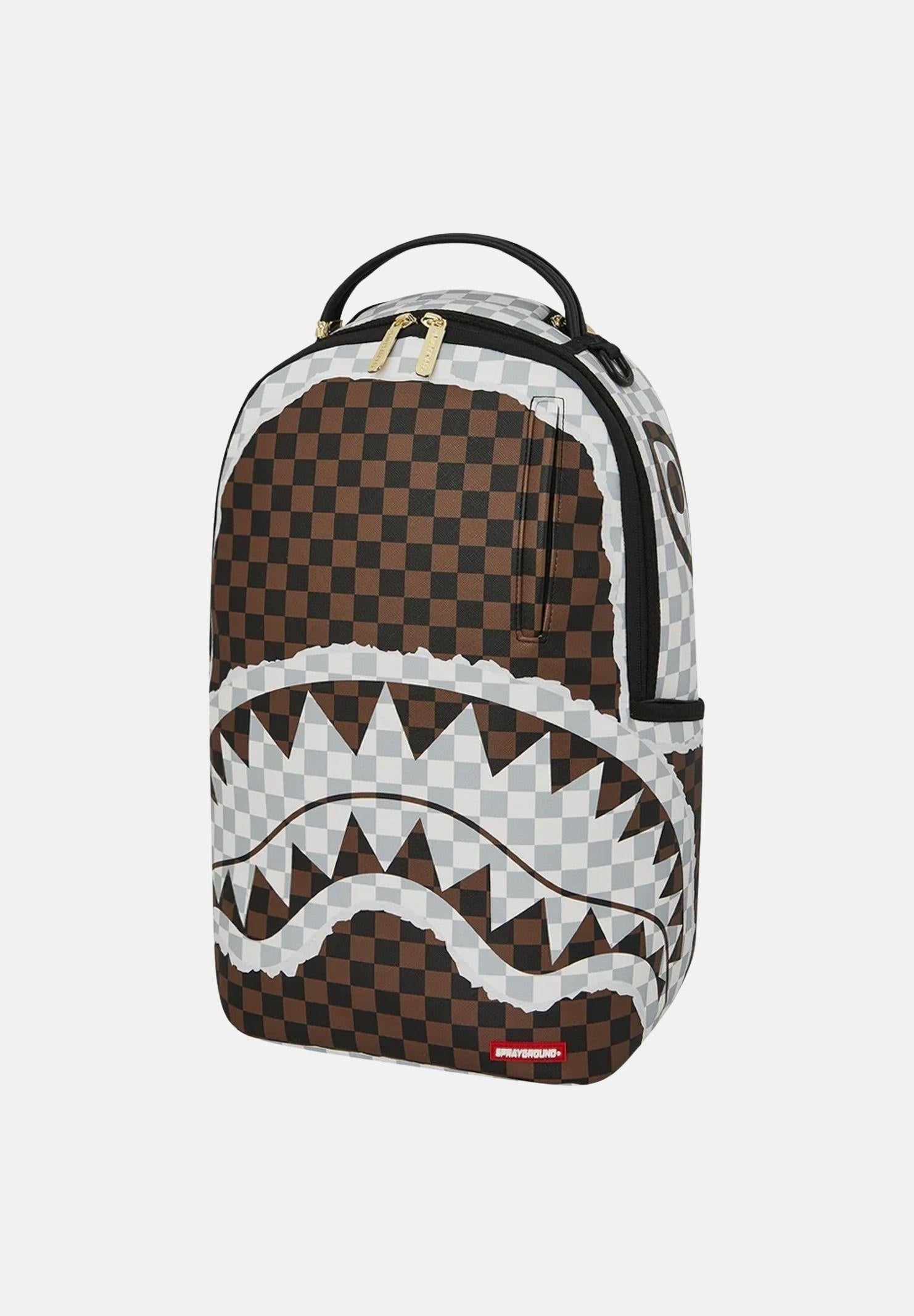 Sip Brown And Cream Tear Dlxsv Backpack 910B8290 NSZ SPRAYGROUND 