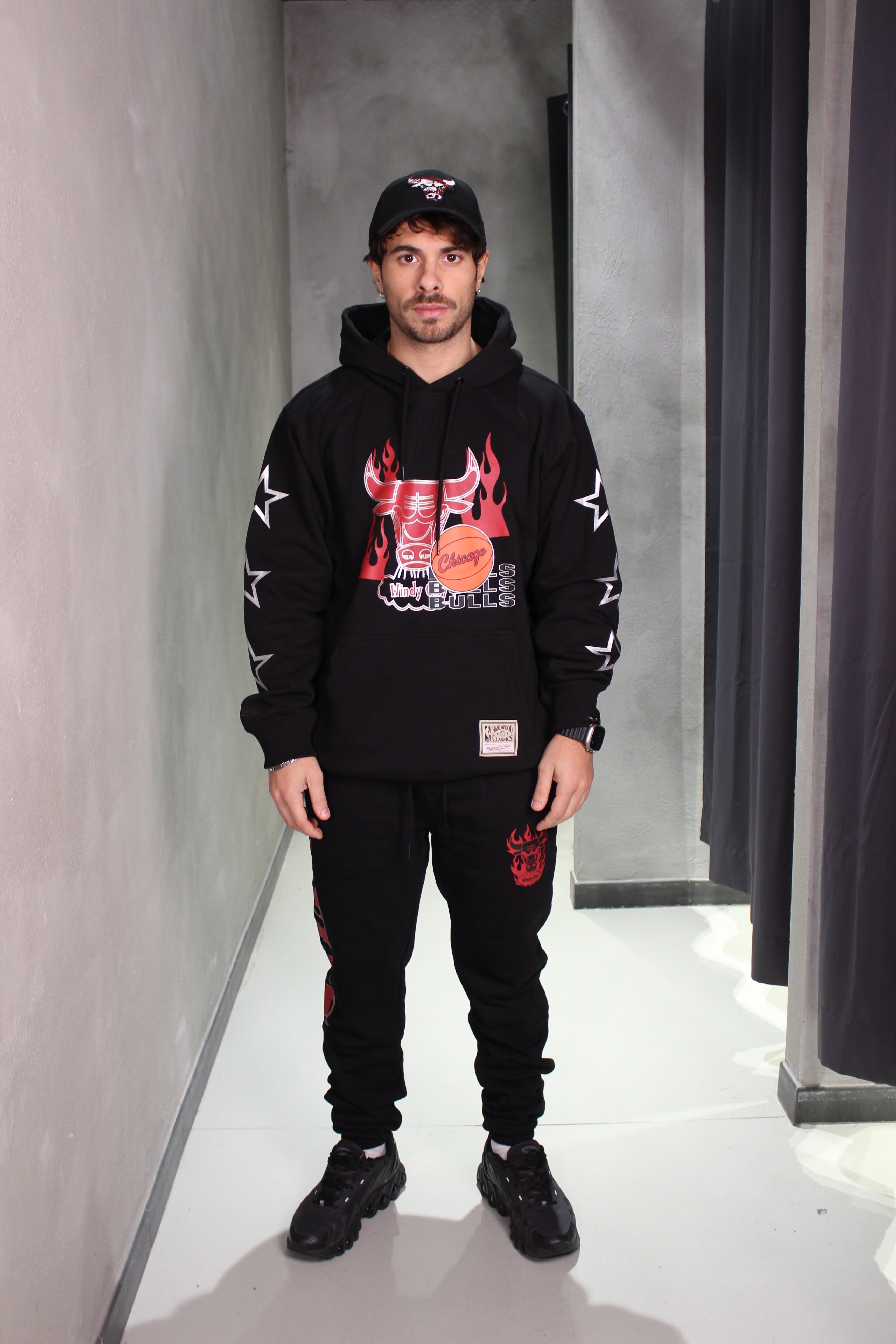 Nba Oversized Hoodie TH8916 CBUBLCK MITCHELL&NESS 