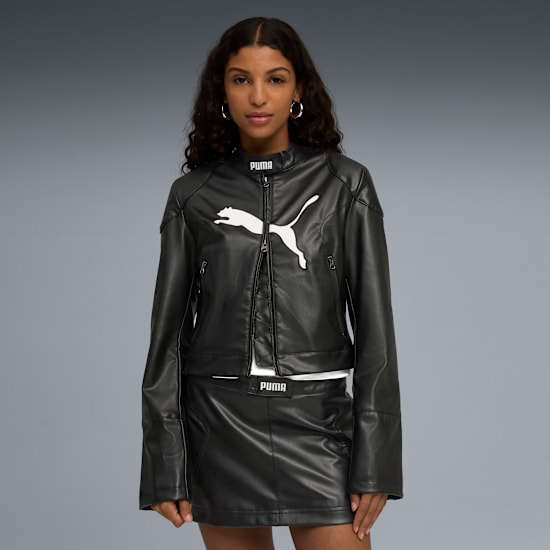 Pleather Racer Jacket 632170 01 PUMA 