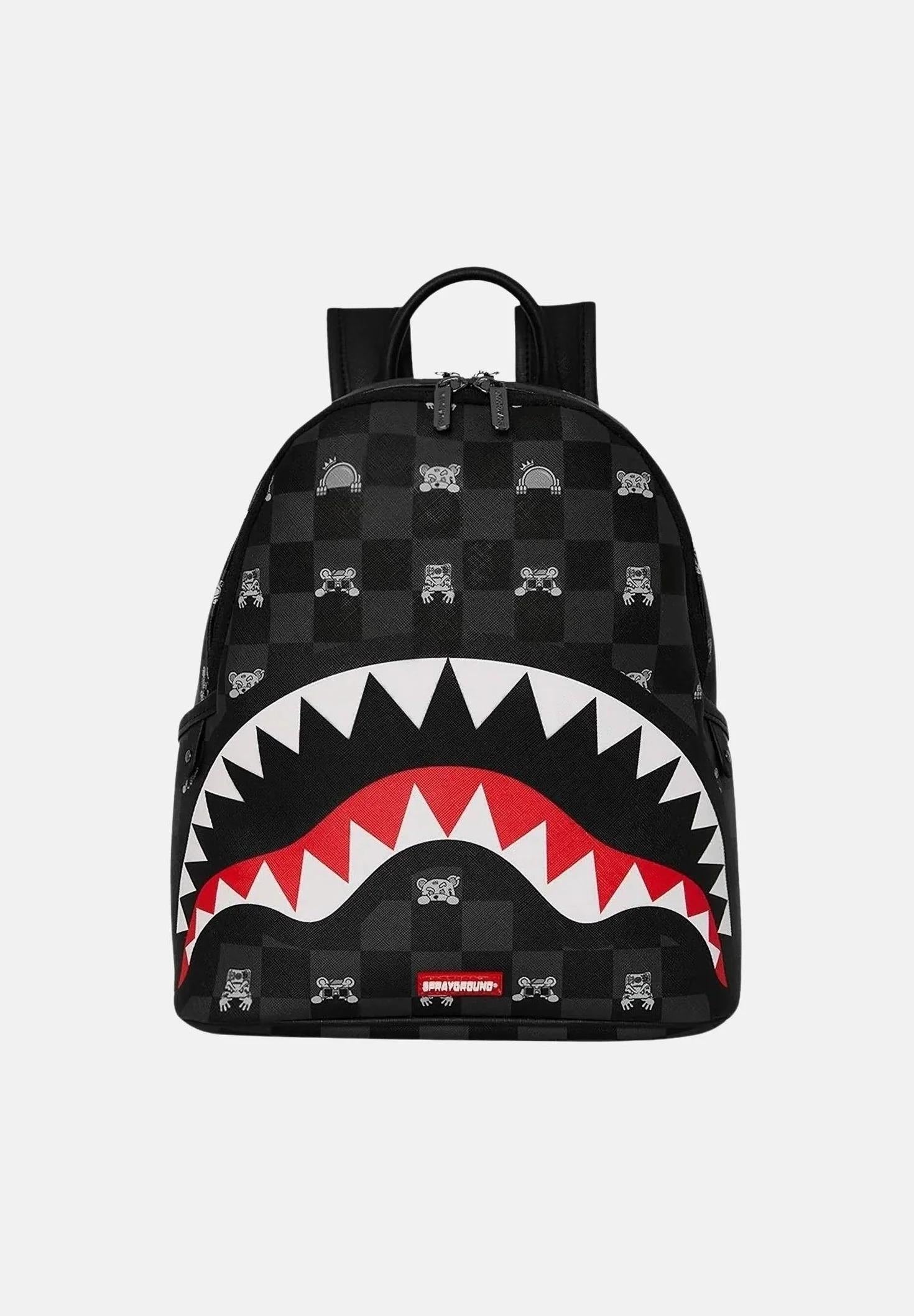 Gray Peeking Character Check Savage 910B8908NSZ UNI SPRAYGROUND 