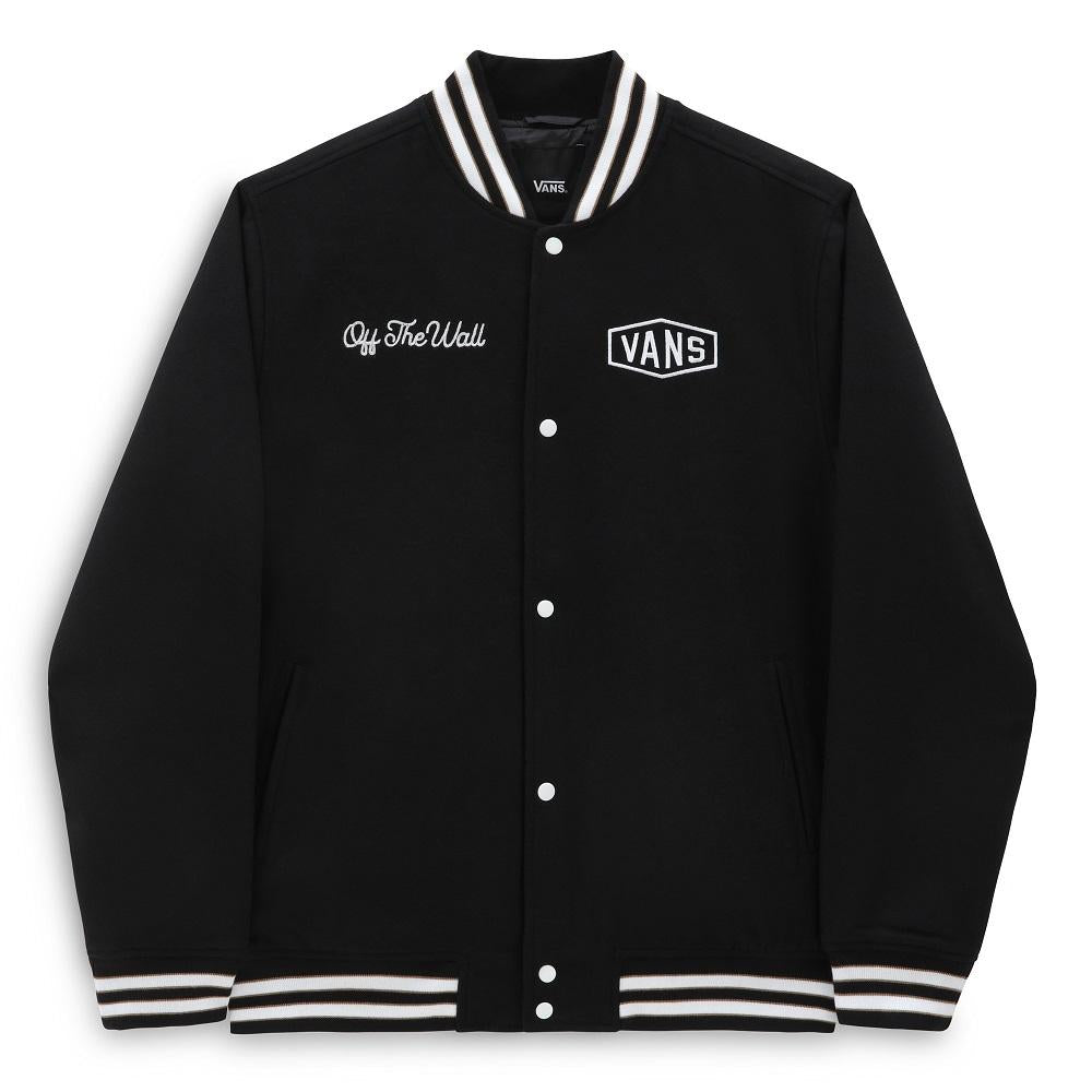 Checkerboard Research Varsity Jacket VN0A7S92 BLK VANS 