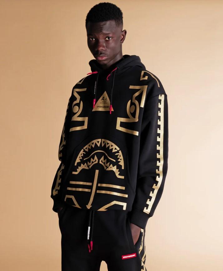 GOLDEN A.I. HOODIE SP411 BLK SPRAYGROUND 