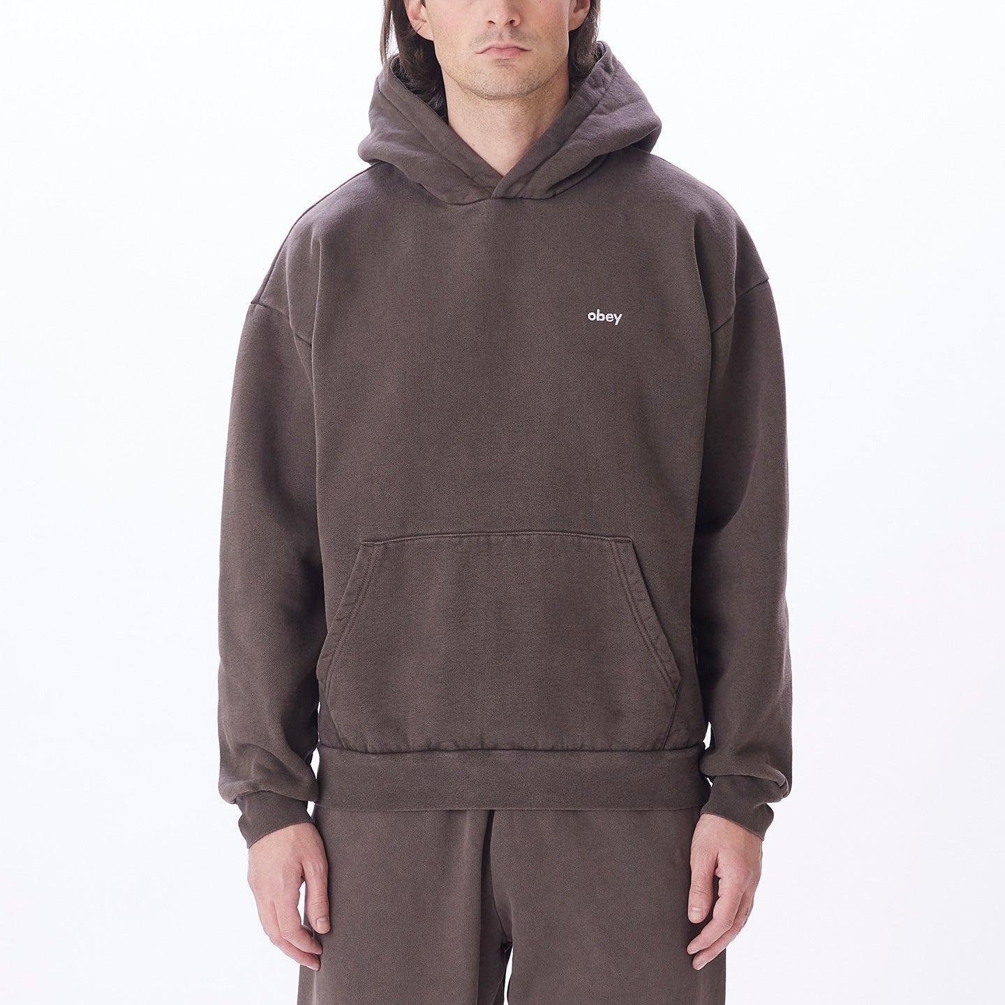 Lowercase Pigment Hood Fleece 112470194 JVA OBEY 