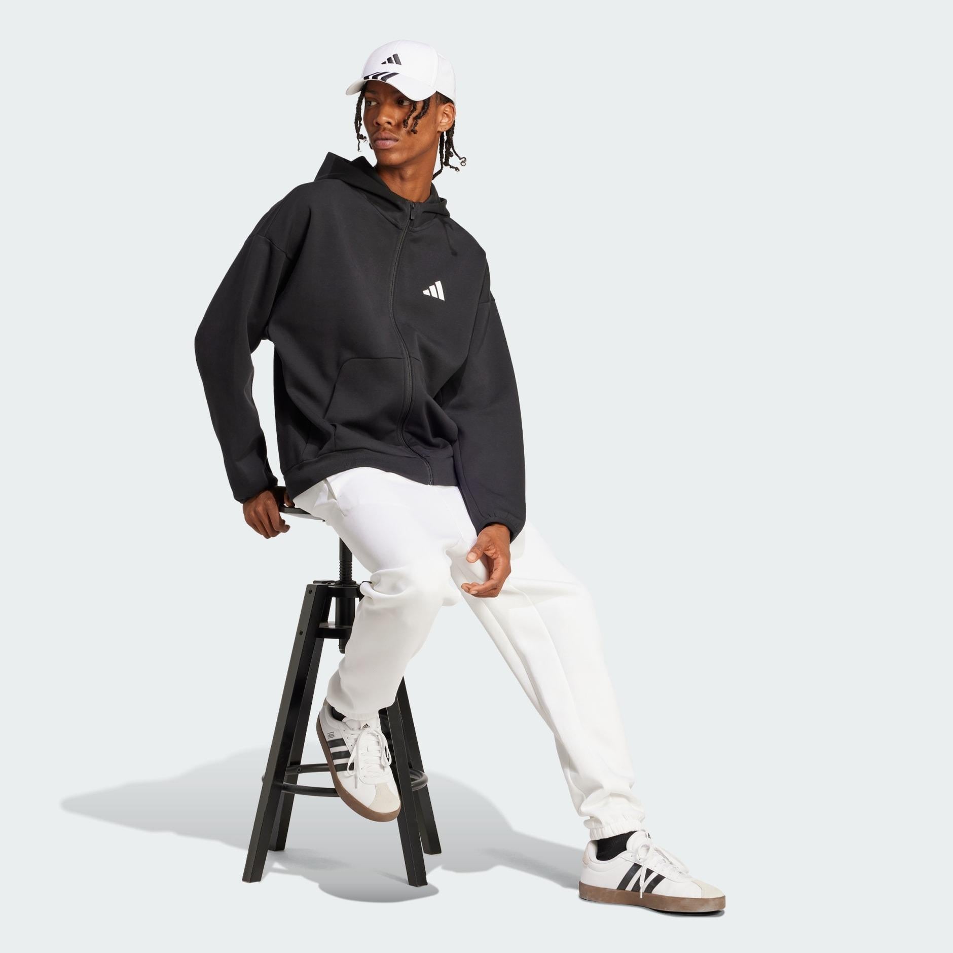 Felpa con cappuccio Future Icons Small Logo Full-Zip JI8768 UNI ADIDAS 