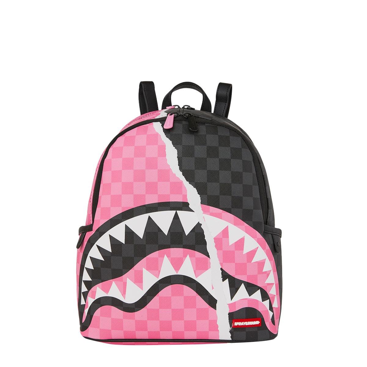 Pink And Black Tear Sip Savage Backpack 910B8276 NSZ SPRAYGROUND 