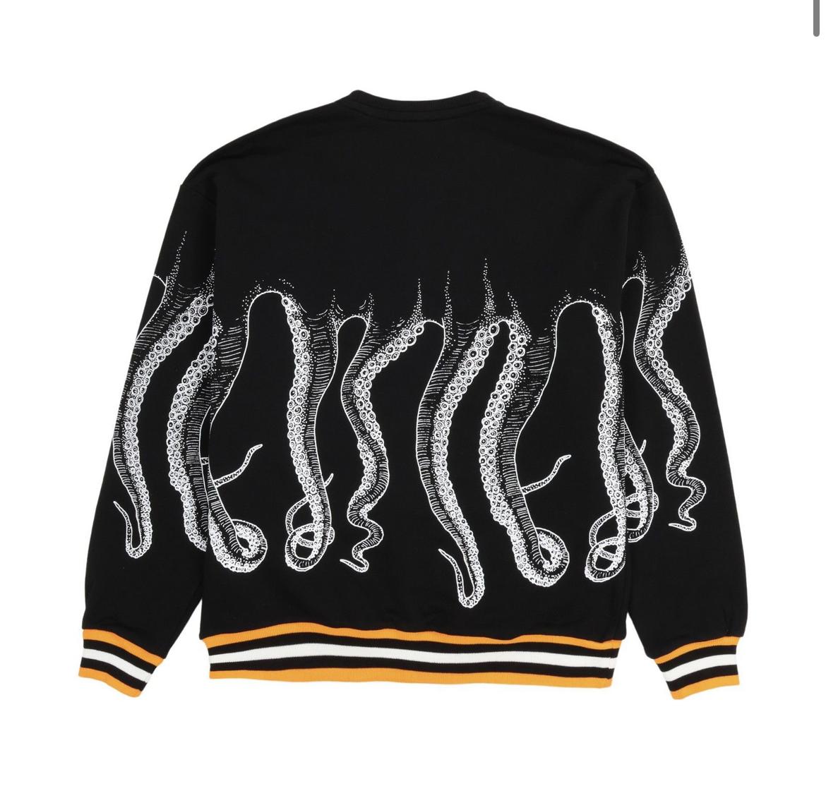 Athletic crewneck 23SOSC45 BLACK OCTOPUS 
