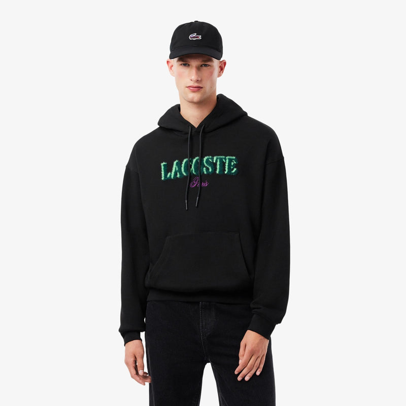 Felpa con cappuccio loose fit ricamata