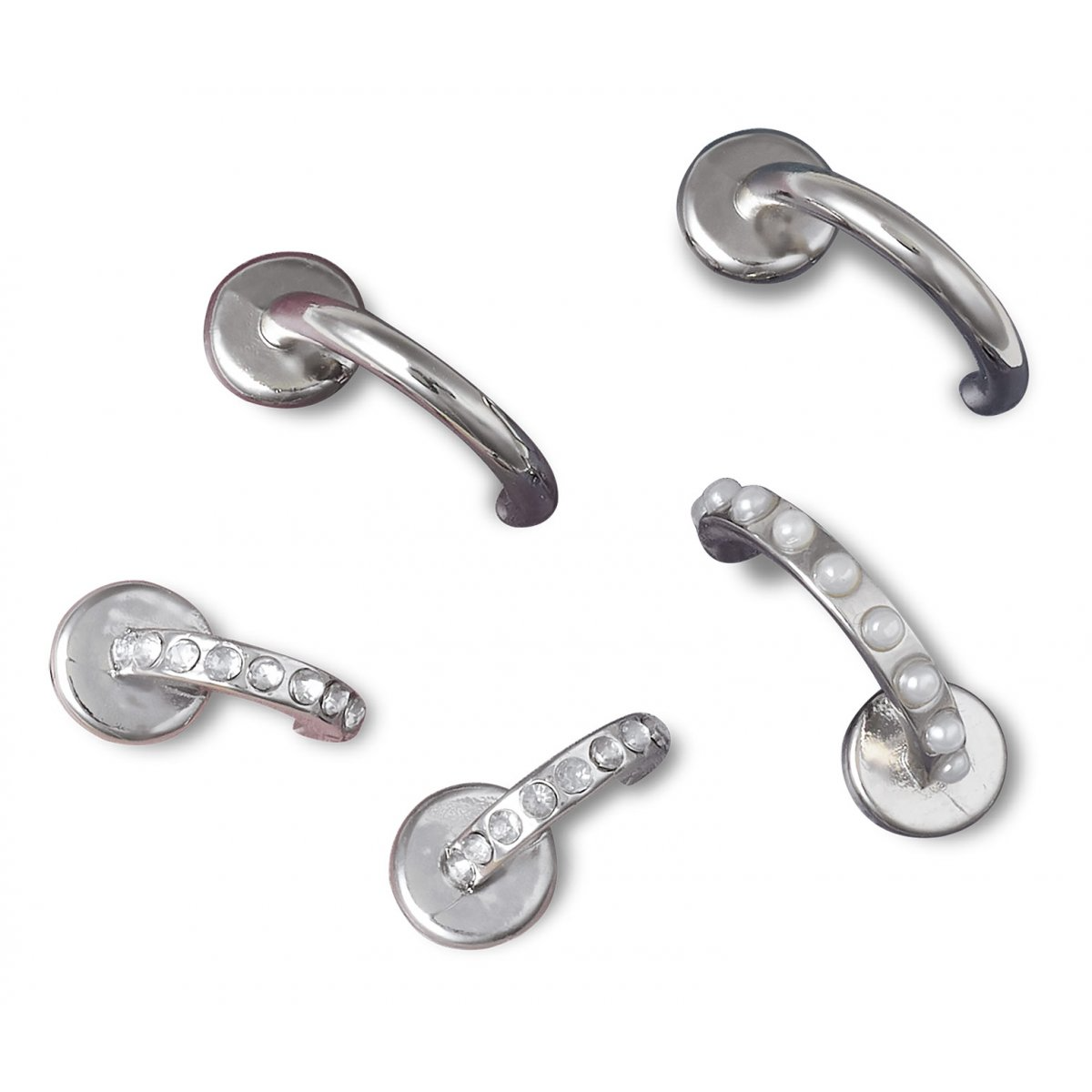 Silver Ring 5 Pack CR.3734 JIB UCOL CROCS 