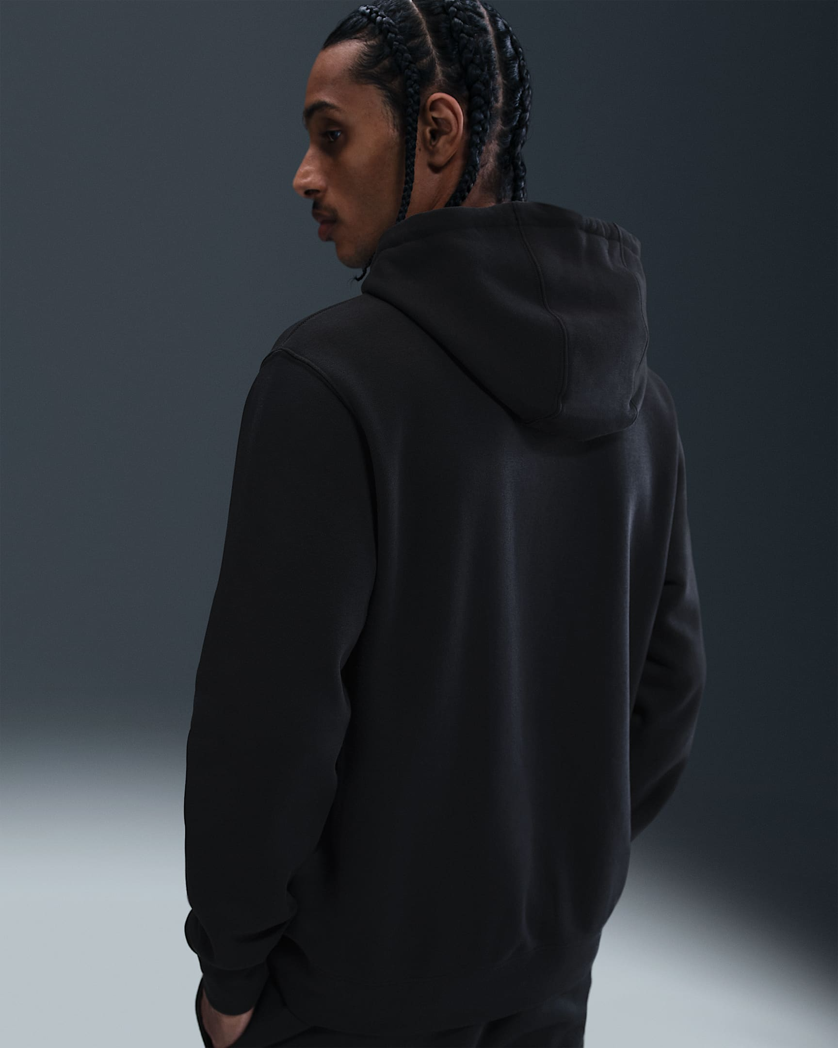 Felpa pullover in fleece con cappuccio FN3859 010 NIKE 