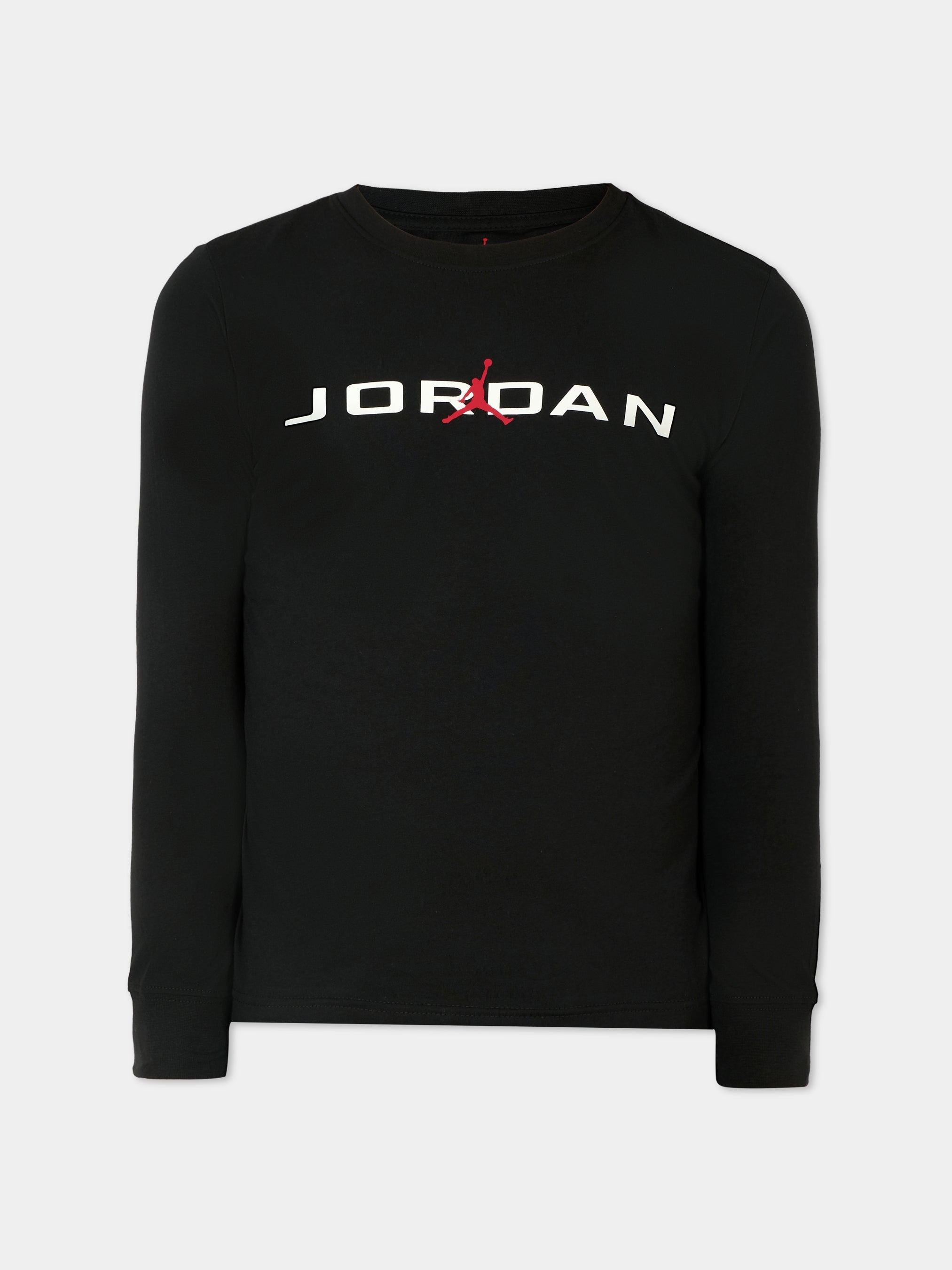 T-Shirt da Ragazzi Manica Lunga Baseline 95D668 023 JORDAN 