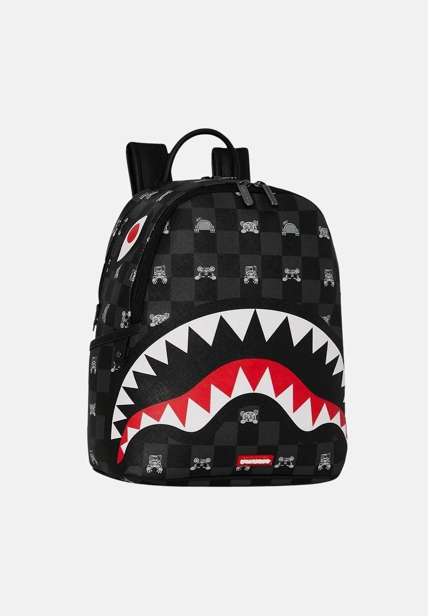 Gray Peeking Character Check Savage 910B8908NSZ UNI SPRAYGROUND 