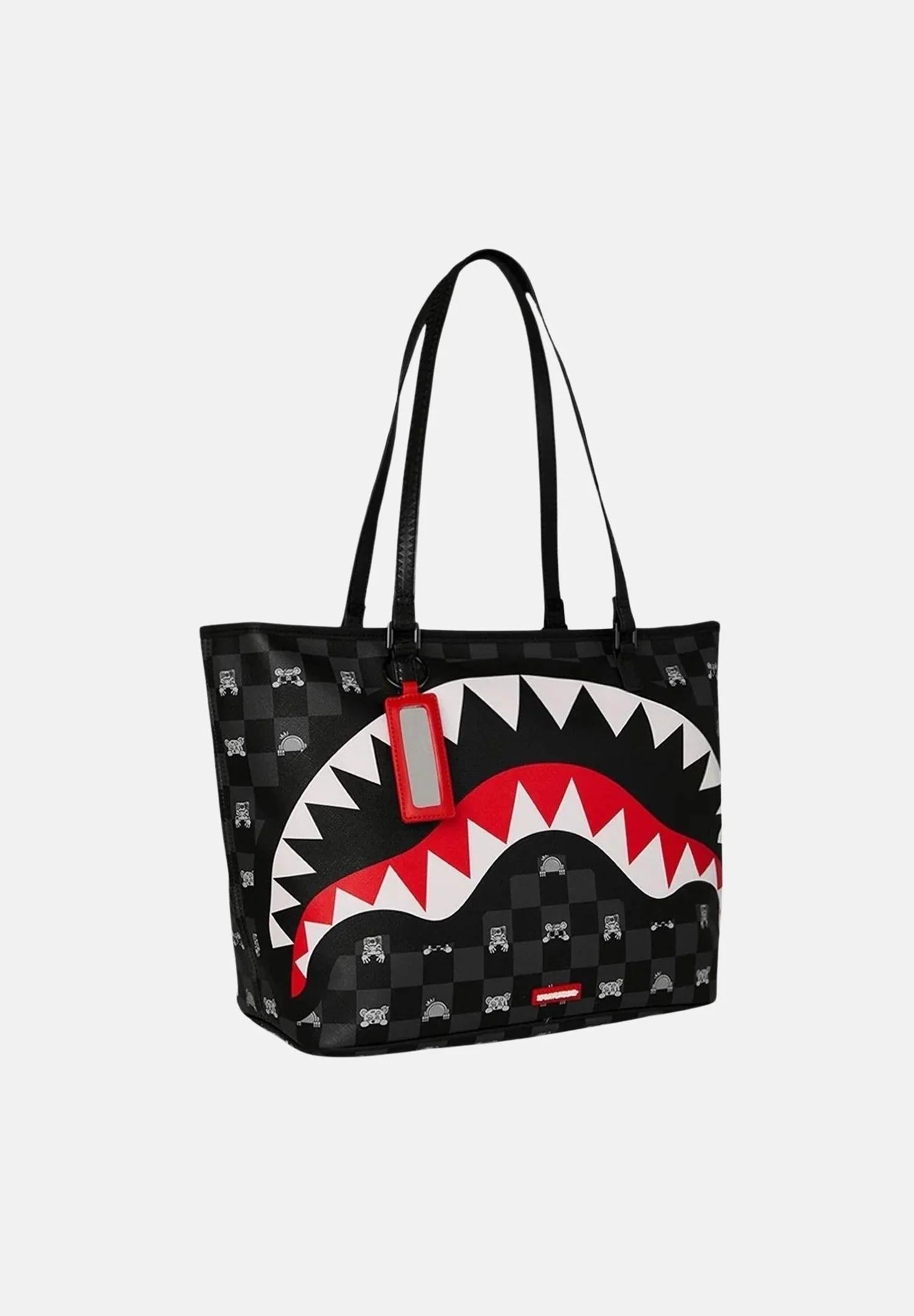 Gray Peeking Character Check Tote 910T8916NZ UNI SPRAYGROUND 