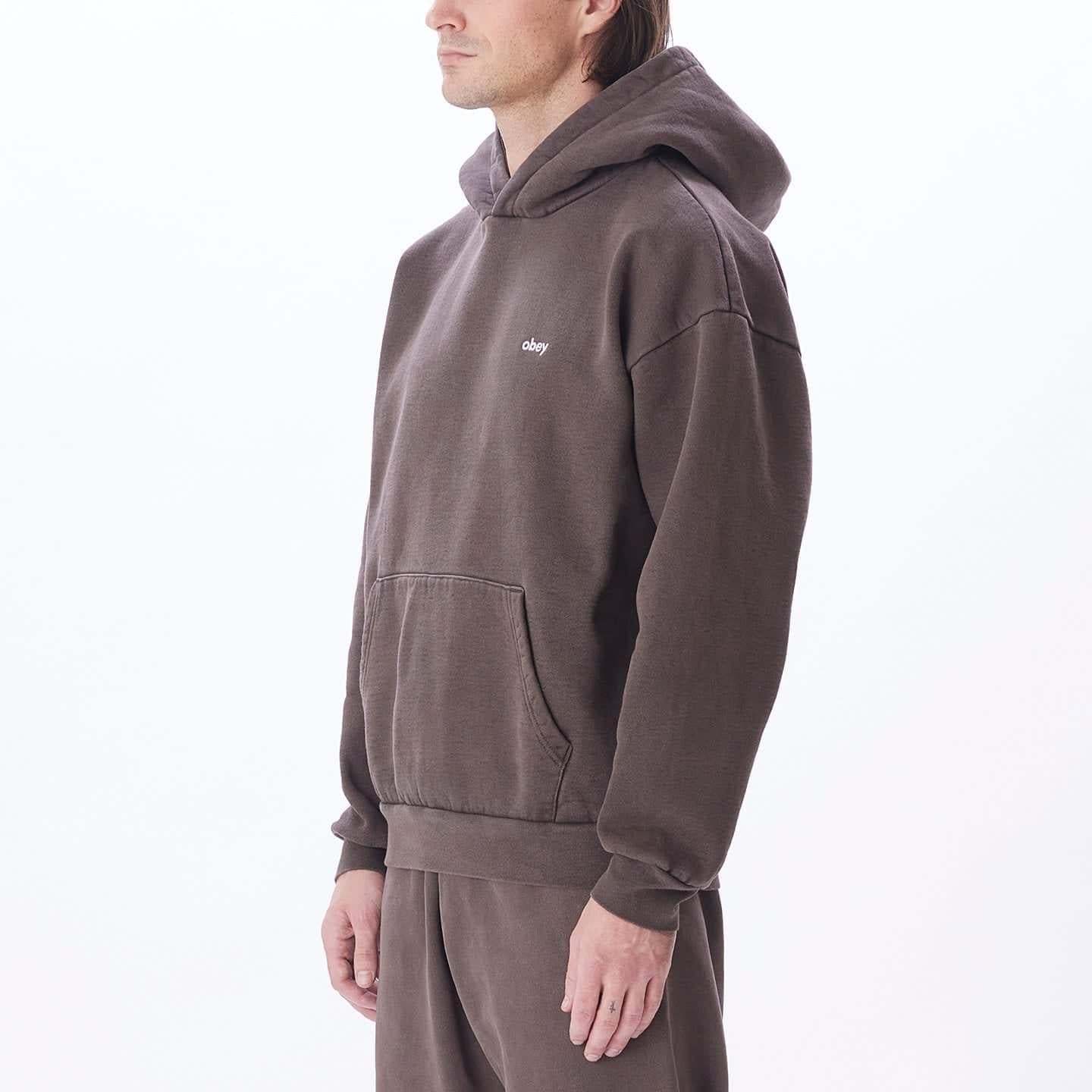 Lowercase Pigment Hood Fleece 112470194 JVA OBEY 