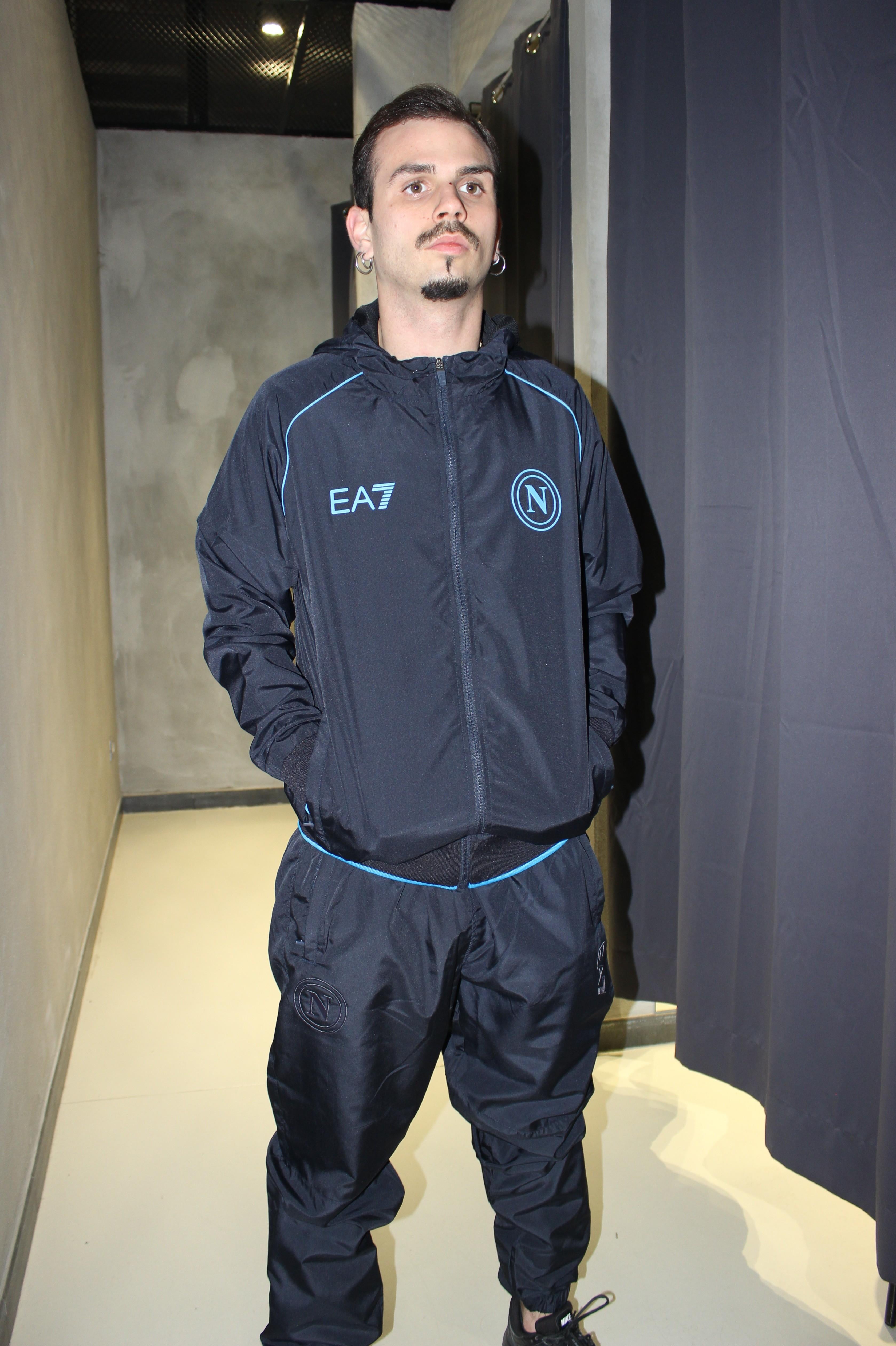 Tuta Interlock con Cappuccio  2023/2024 EASSCN24R09 BLU EA7 