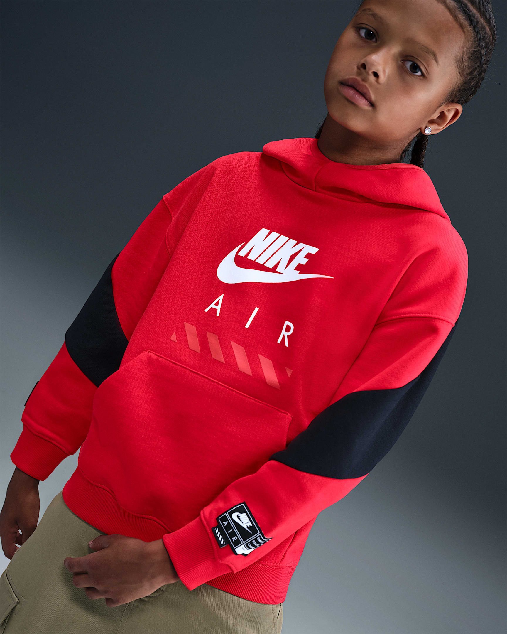 Felpa pullover in fleece con cappuccio HF8812 657 NIKE 
