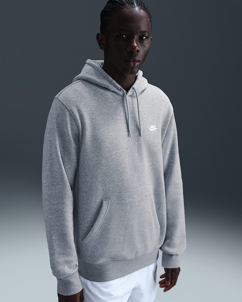 Felpa pullover in fleece con cappuccio