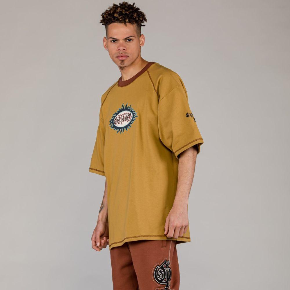 Oversized Heavy weight TEE GA659 BROWN GRIMEY 
