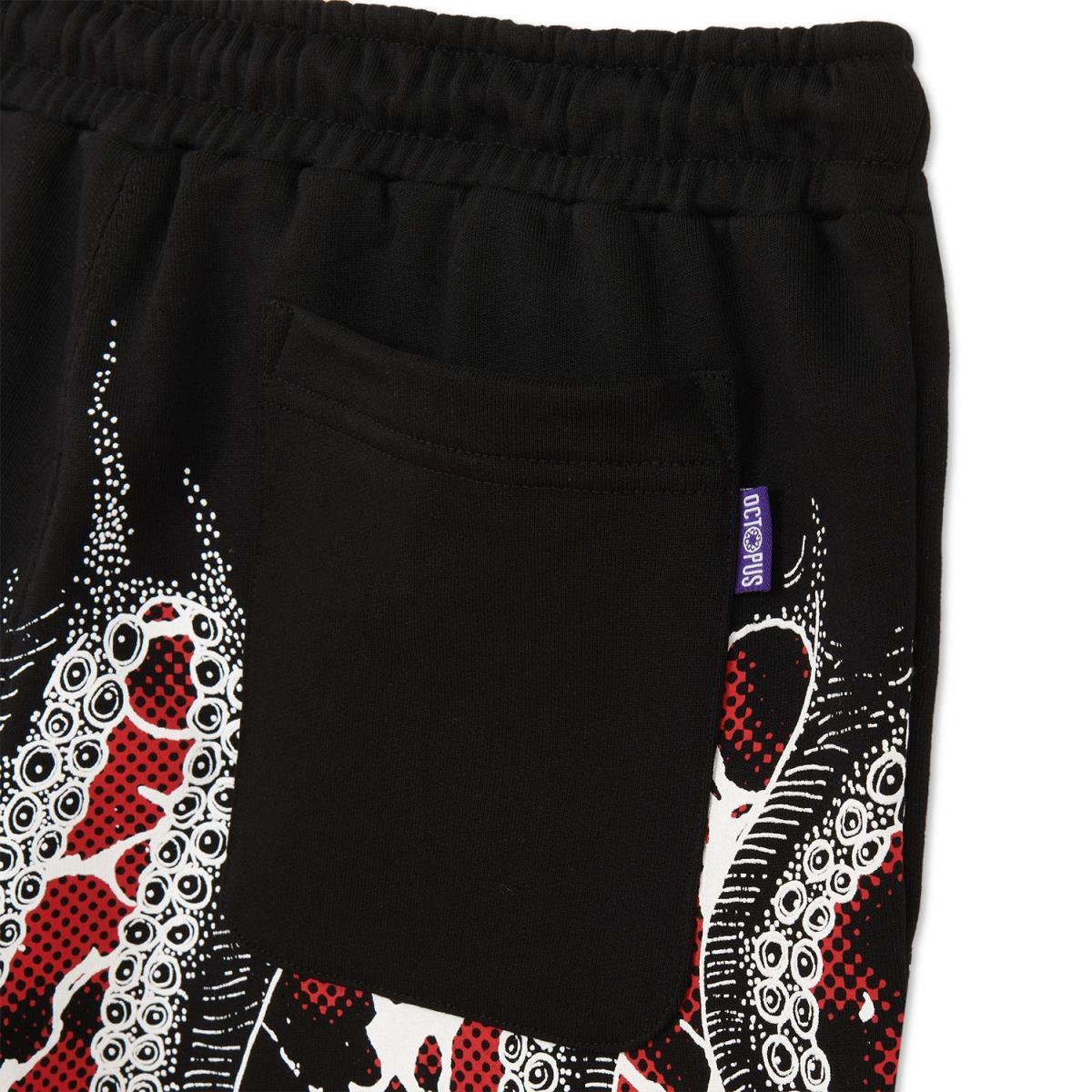 Marble sweatshort 23SOSS60 BLACK OCTOPUS 