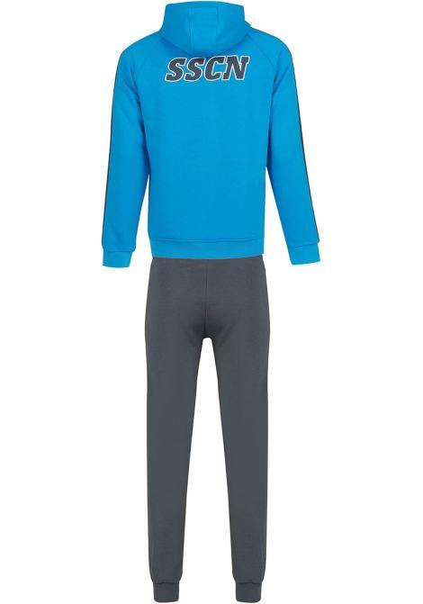 SSC Napoli Tuta Interlock Azzurra con Cappuccio 2022/2023 23R09 831 EA7 