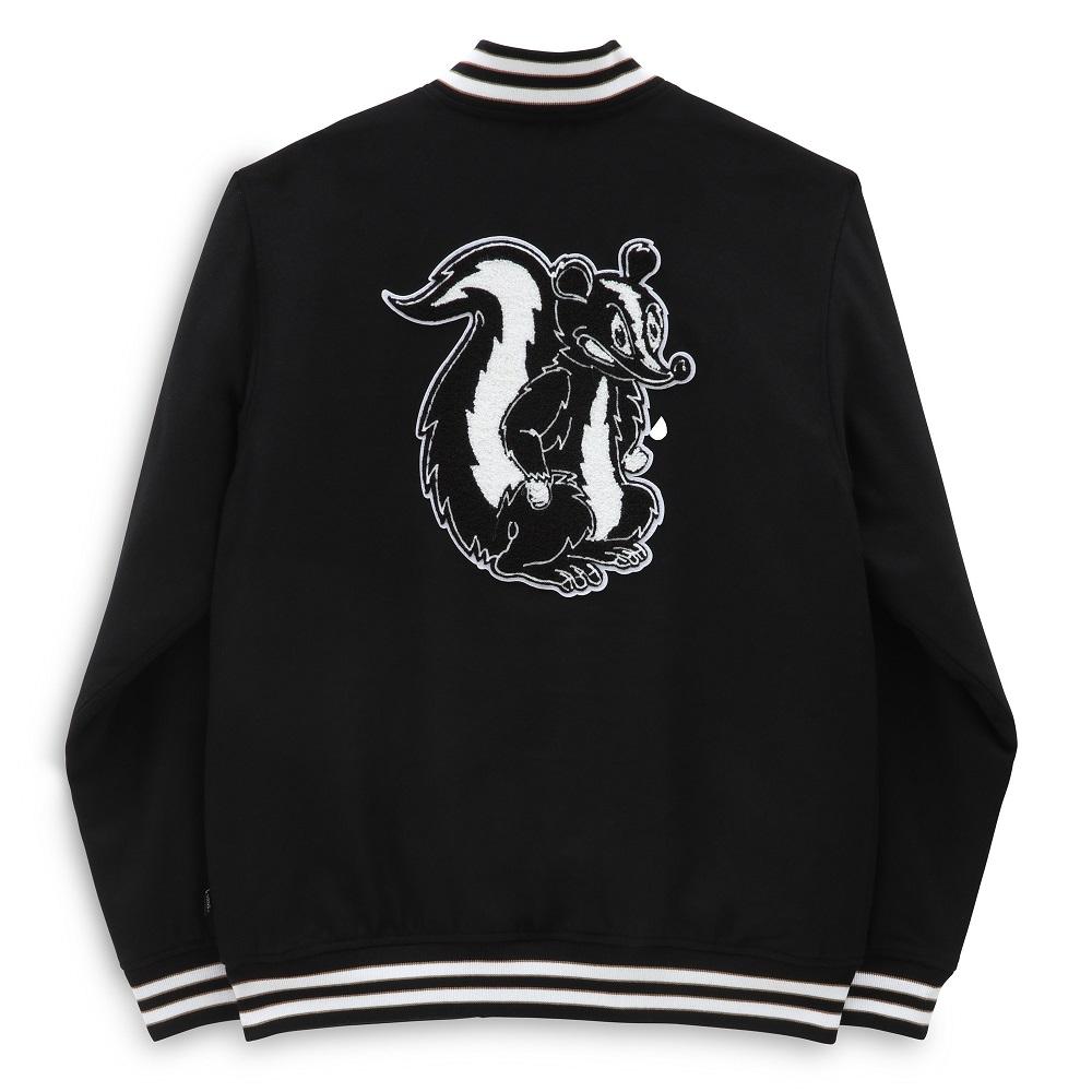 Checkerboard Research Varsity Jacket VN0A7S92 BLK VANS 
