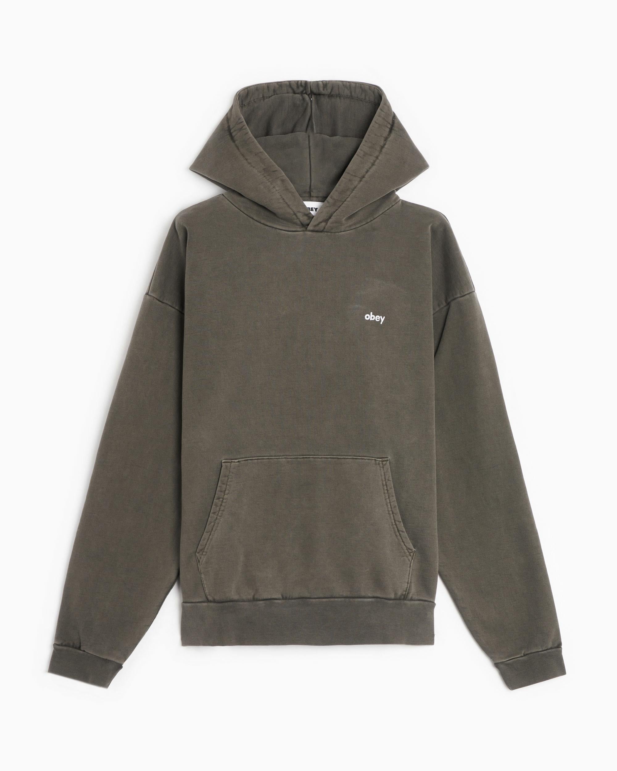 Lowercase Pigment Hood Fleece 112470194 DIB OBEY 