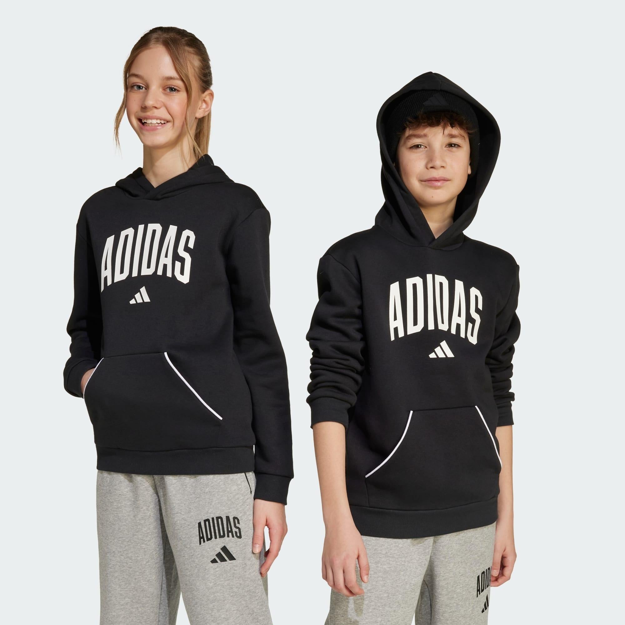 Seasonals Essentials Collegiate Typography Hoodie Kids JM1536 UNI ADIDAS 