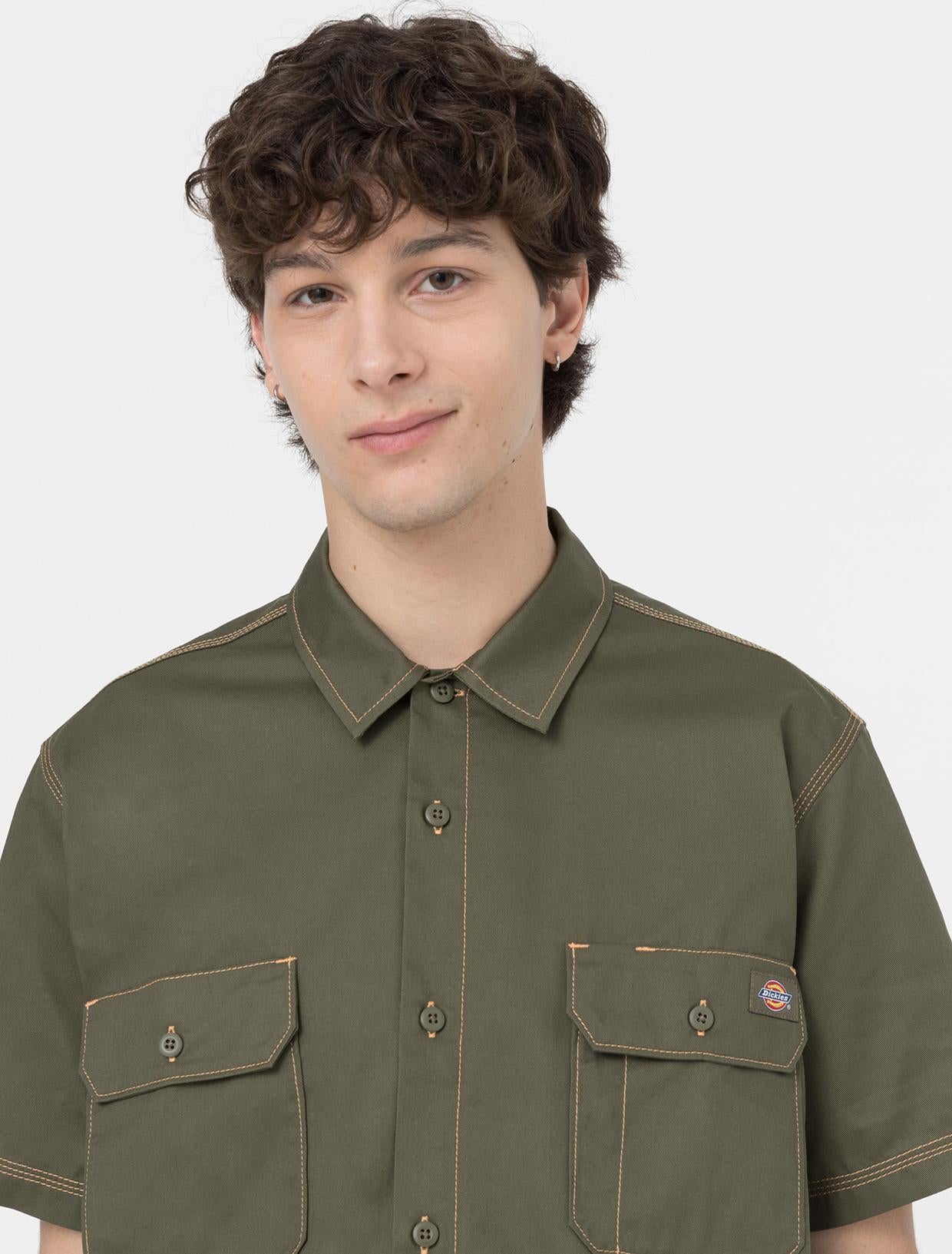 MADRAS SHIRT SS MILITARY GR DK0A4Y7L MGR1 DICKIES 