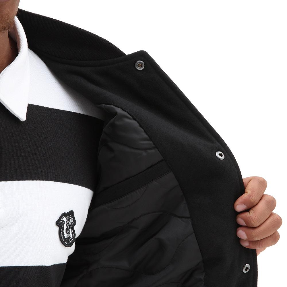 Checkerboard Research Varsity Jacket VN0A7S92 BLK VANS 