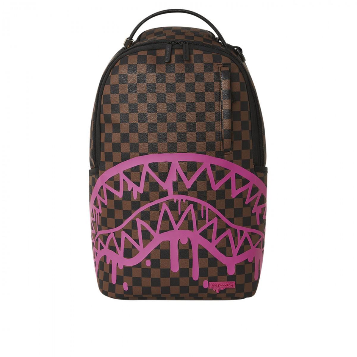 Pink Drip Brown Check 910B5077NSZ UNI SPRAYGROUND 