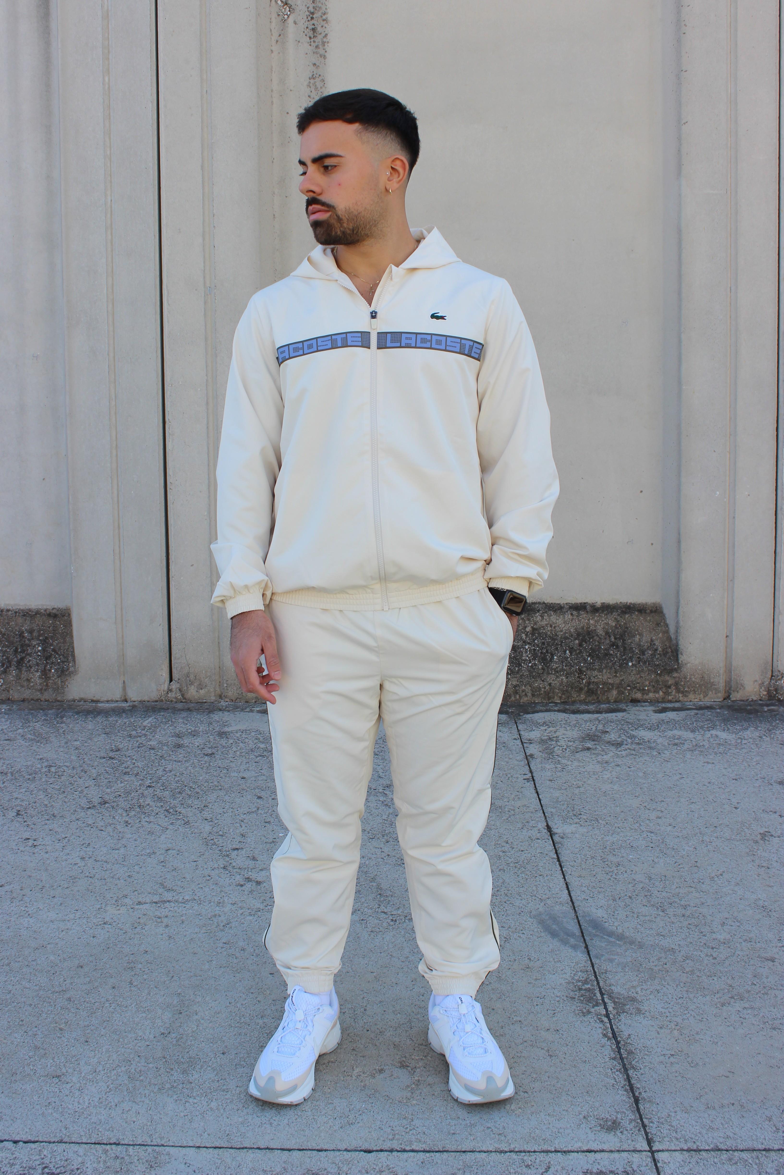 Tuta Da Tennis Con Logo A Righe WH4757 XFJ LACOSTE 