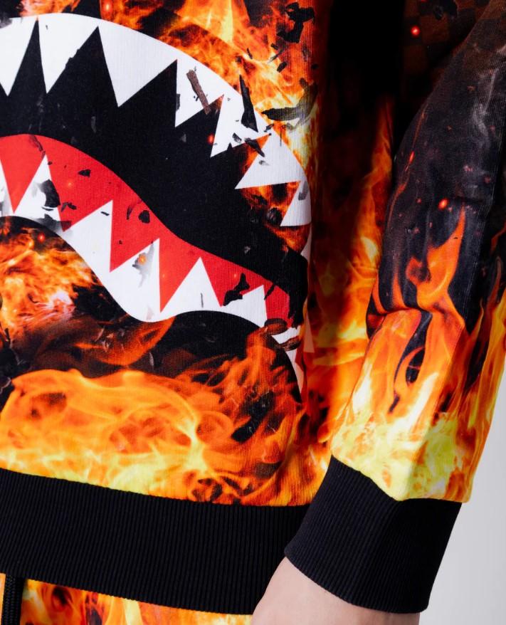 SHARK ON FIRE SP380 CHK SPRAYGROUND 