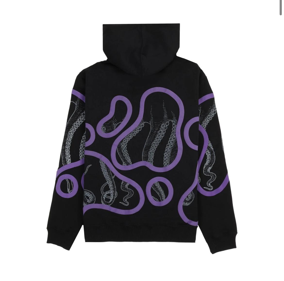 Stained Hoodie 23SOSH55 BLACK OCTOPUS 