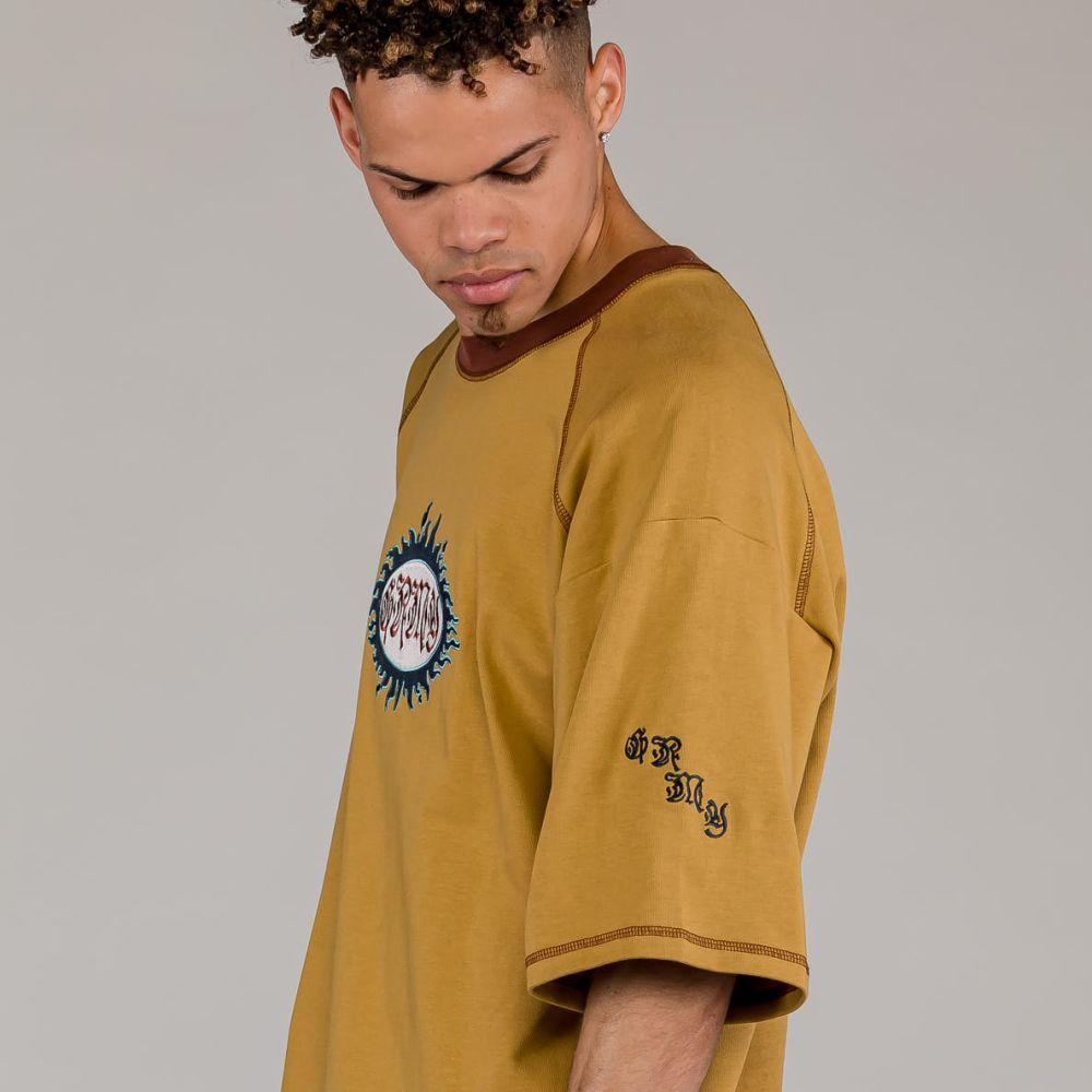 Oversized Heavy weight TEE GA659 BROWN GRIMEY 